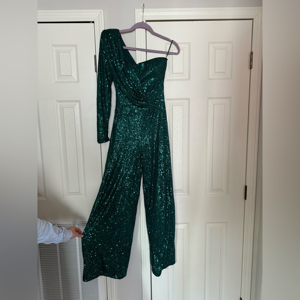 Green formal jumpsuit